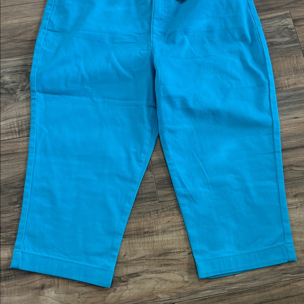 NWT St. John's Bay Teal Capri Pants Sz 12 - Picture 3 of 8
